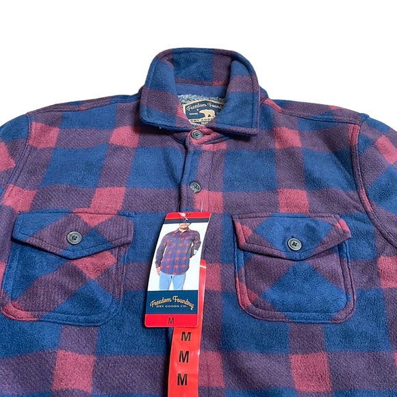 Freedom Foundry - Plaid Fleece Jackets Super Plush Sherpa Lined Jacket Shirt - Picture 5 of 7